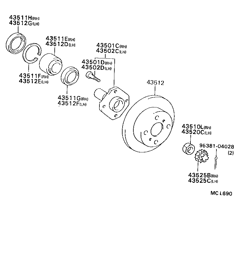  PASEO |  FRONT AXLE HUB