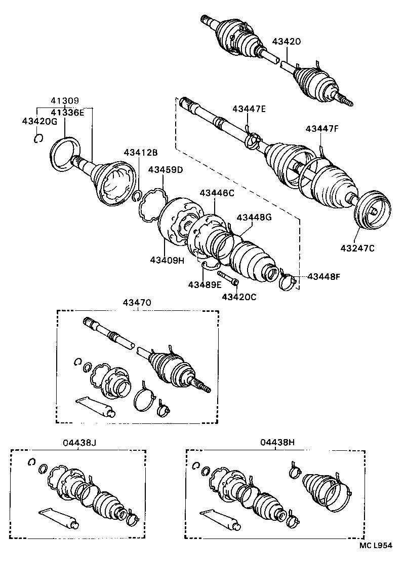  ES300 |  FRONT DRIVE SHAFT