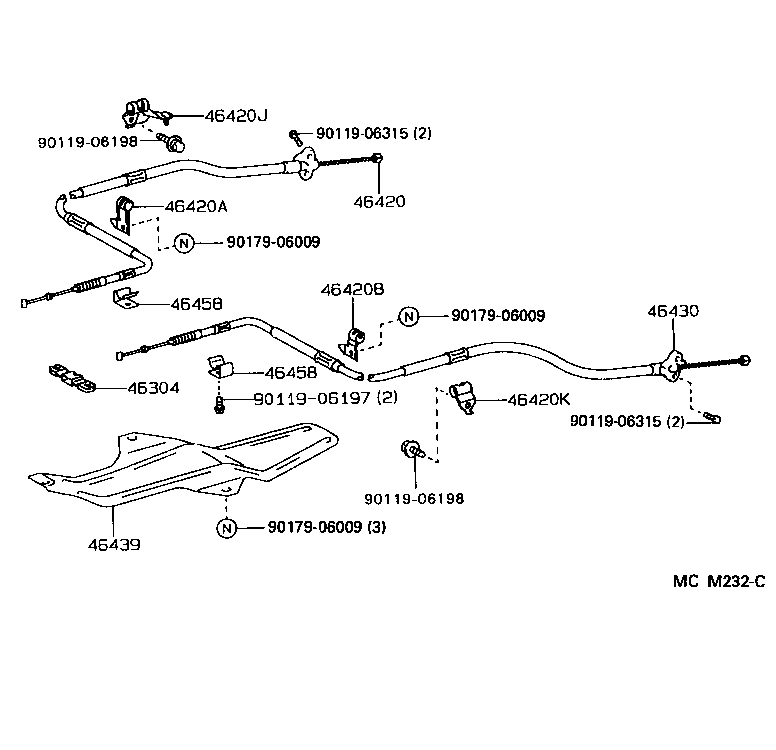  ES300 |  PARKING BRAKE CABLE