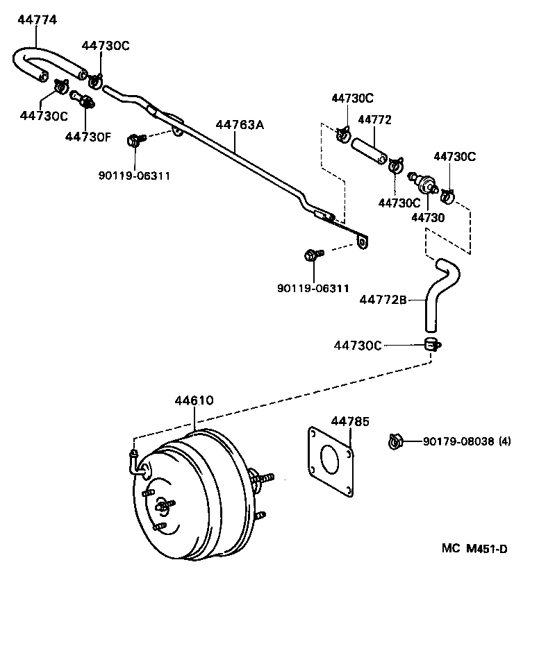  CAMRY NAP SED WG |  BRAKE BOOSTER VACUUM TUBE