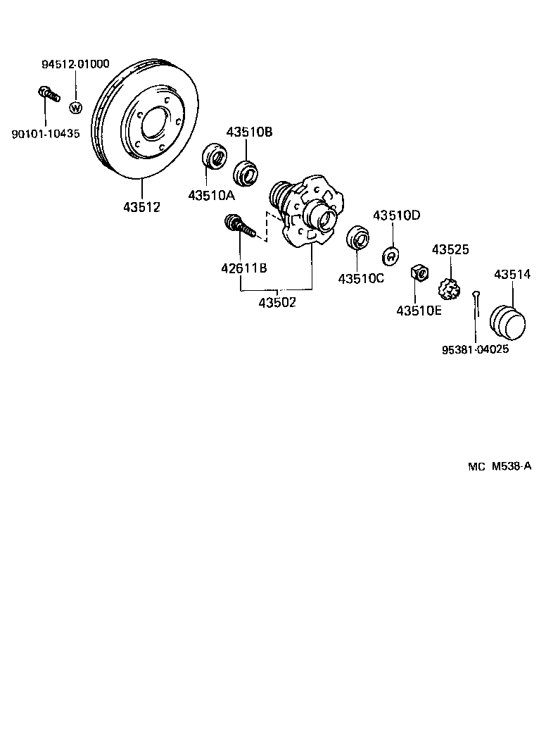  CROWN |  FRONT AXLE HUB