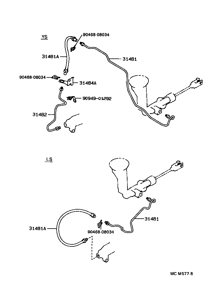  CROWN |  CLUTCH PEDAL FLEXIBLE HOSE