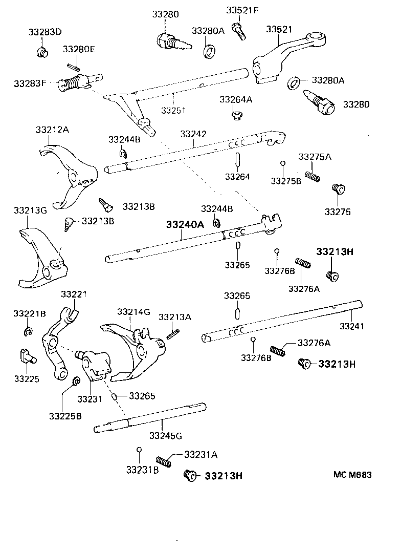  CRESSIDA |  GEAR SHIFT FORK LEVER SHAFT MTM