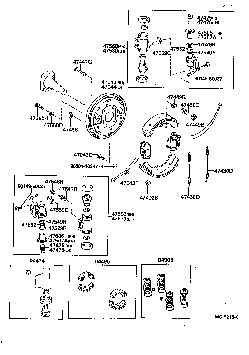  DYNA 200 |  REAR DRUM BRAKE WHEEL CYLINDER BACKING PLATE