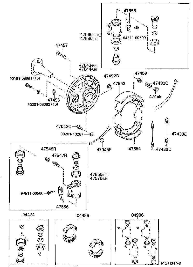 STOUT |  REAR DRUM BRAKE WHEEL CYLINDER BACKING PLATE