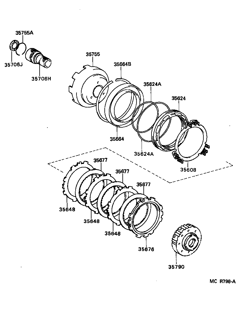  CAMRY NAP SED WG |  CENTER SUPPORT PLANETARY SUN GEAR ATM