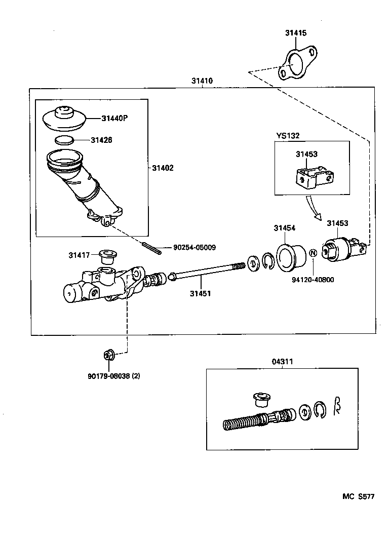  CROWN |  CLUTCH MASTER CYLINDER