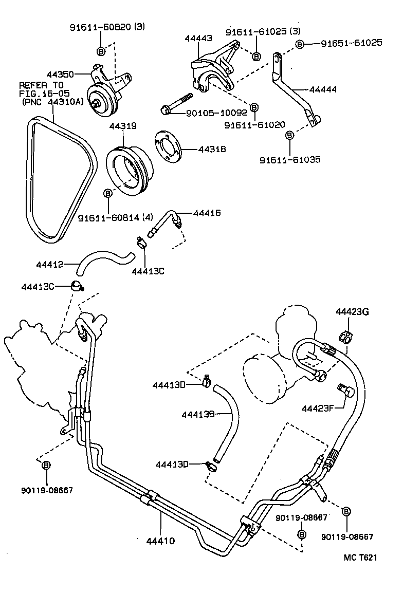  HILUX 4RUNNER 4WD |  POWER STEERING TUBE