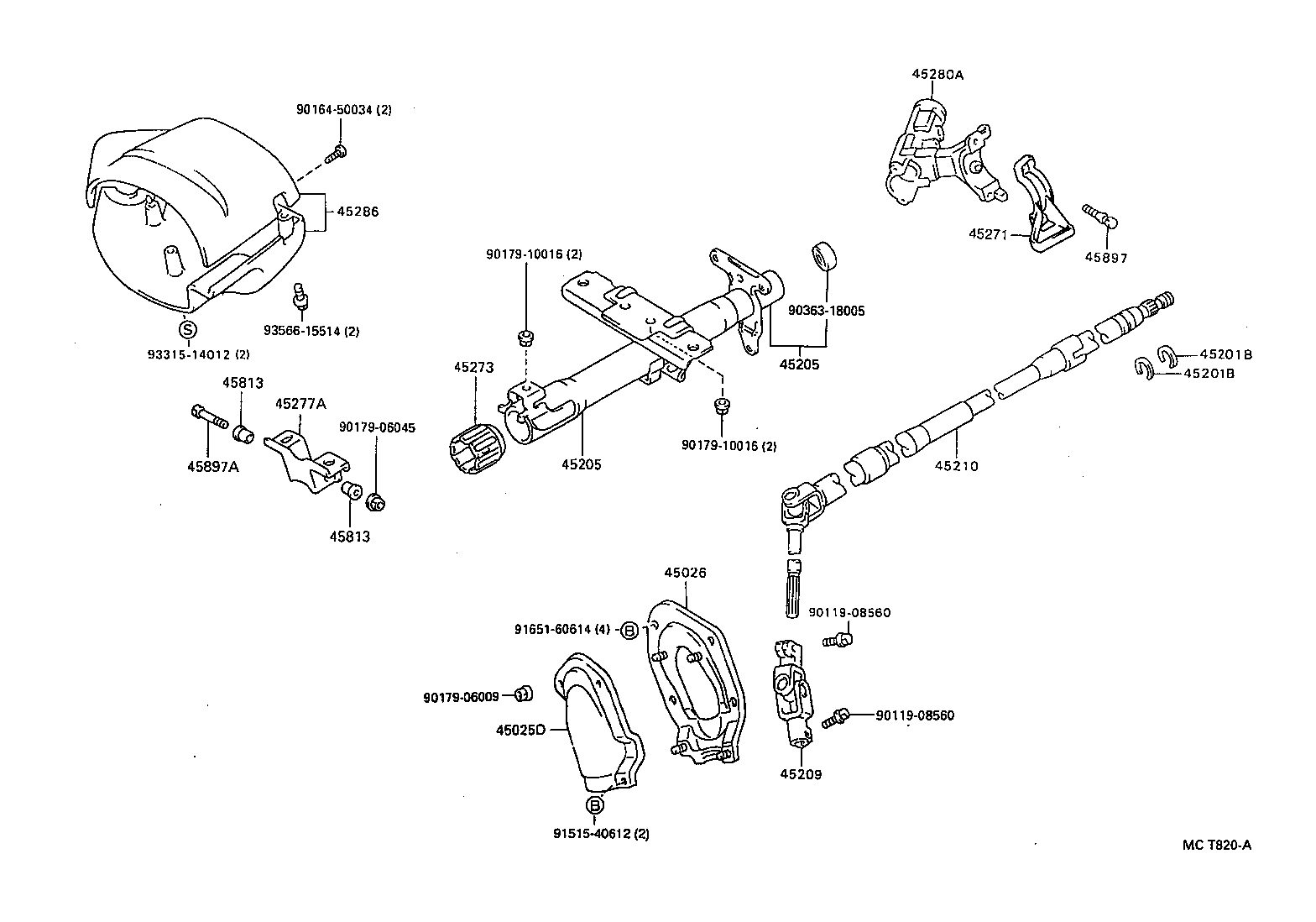  PASEO |  STEERING COLUMN SHAFT