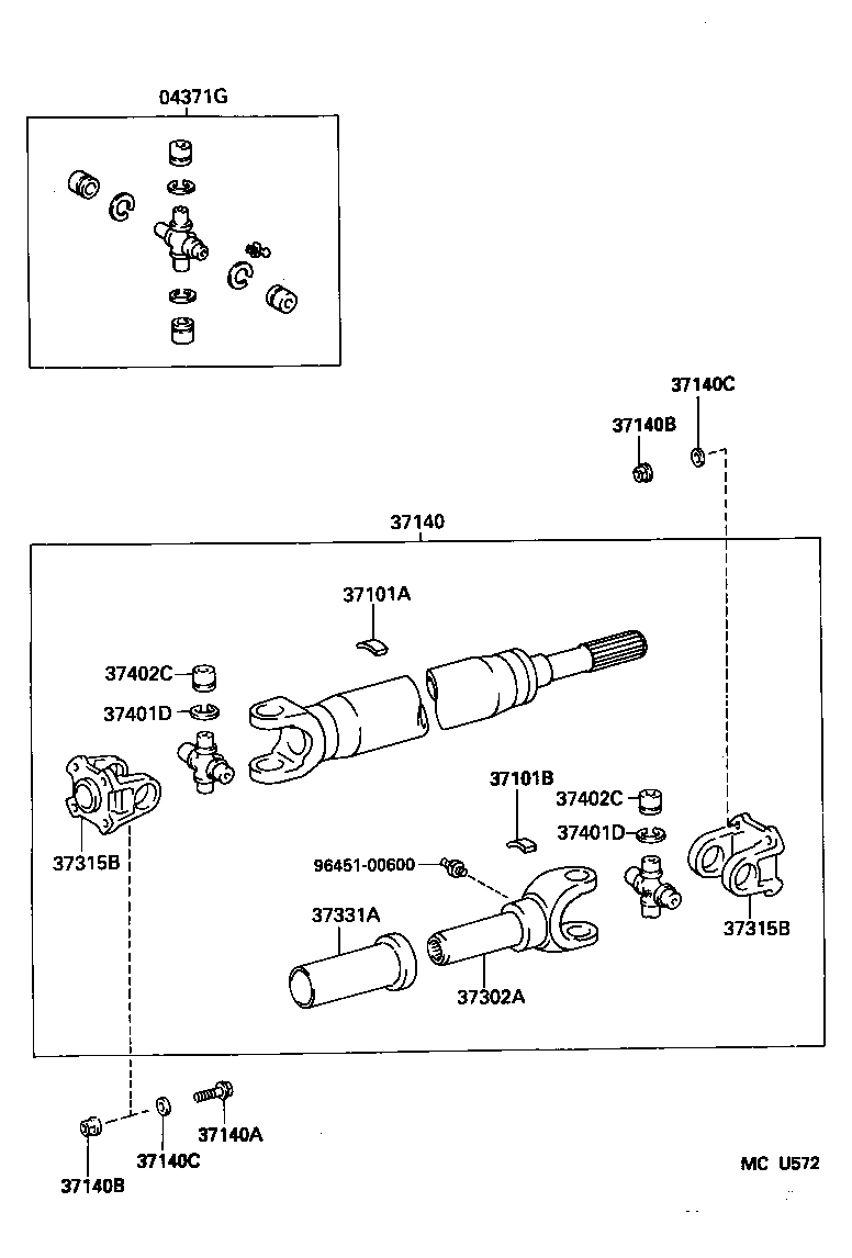  MEGA CRUISER |  PROPELLER SHAFT UNIVERSAL JOINT