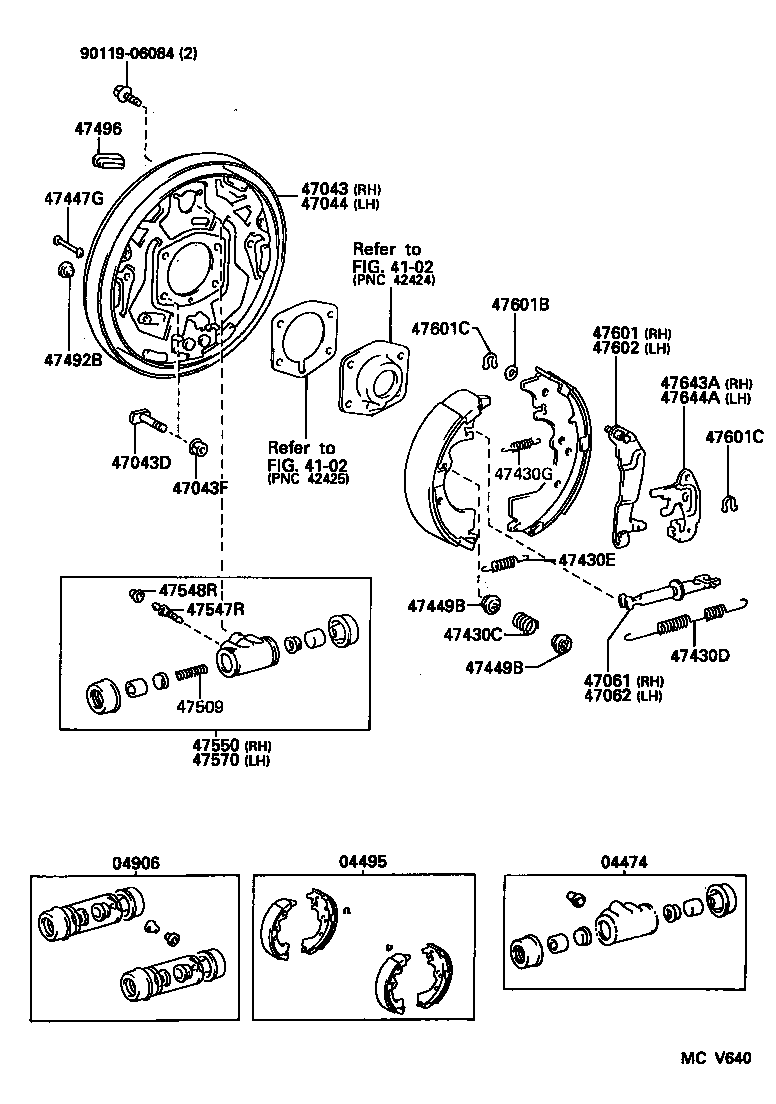  PREVIA |  REAR DRUM BRAKE WHEEL CYLINDER BACKING PLATE