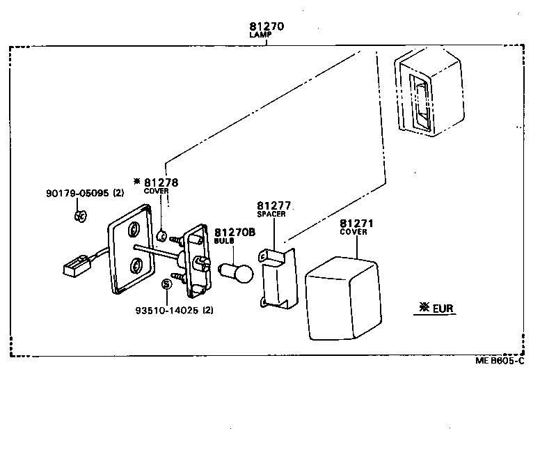  TERCEL |  REAR LICENSE PLATE LAMP