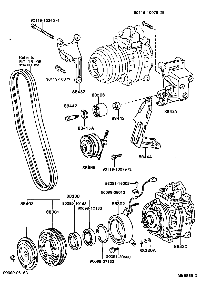  COASTER |  HEATING AIR CONDITIONING COMPRESSOR