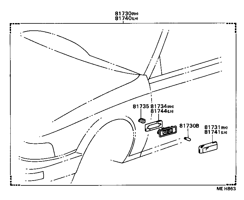  CAMRY |  SIDE TURN SIGNAL LAMP OUTER MIRROR LAMP