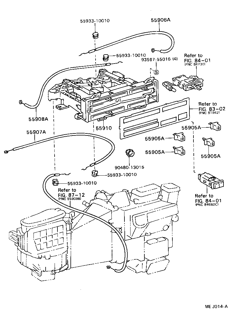  CAMRY |  HEATING AIR CONDITIONING CONTROL AIR DUCT
