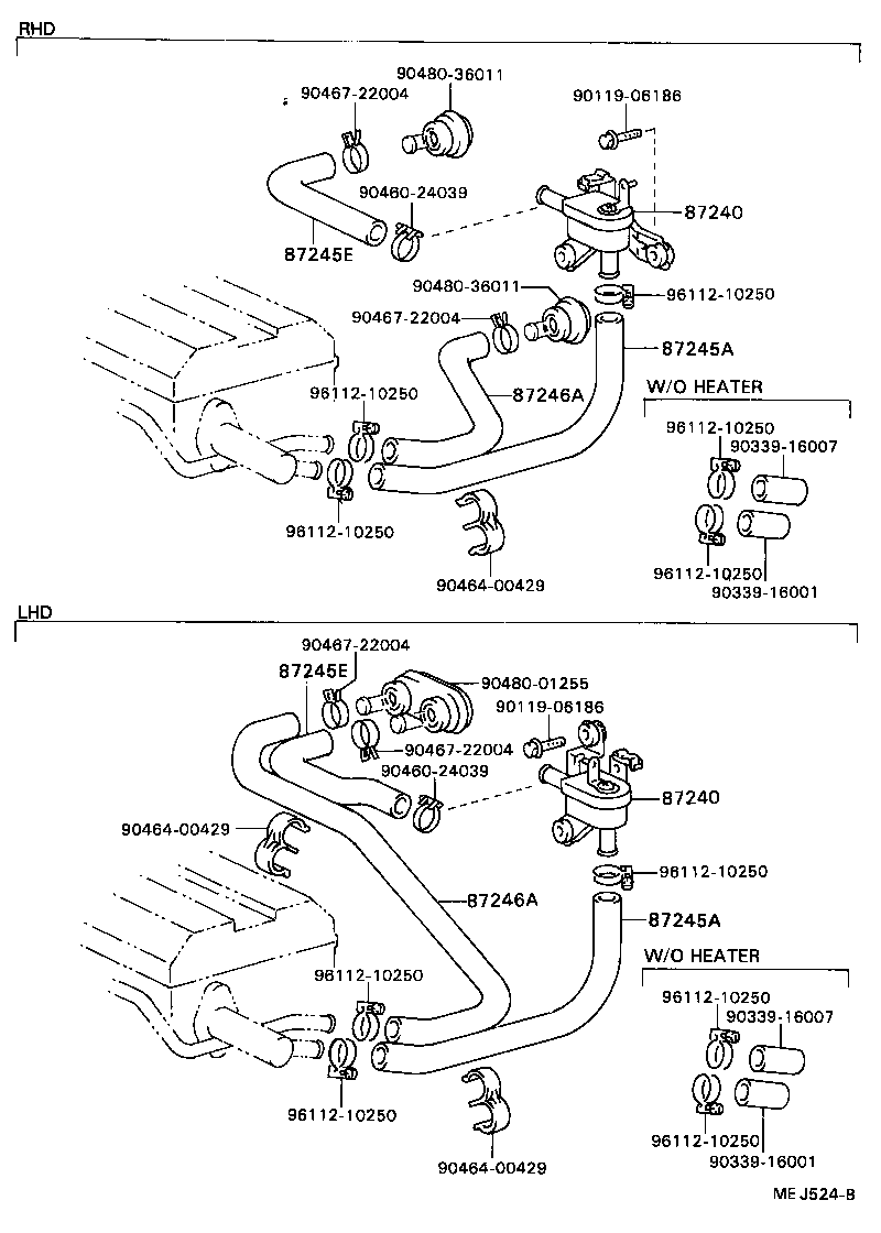  CELICA |  HEATING AIR CONDITIONING WATER PIPING