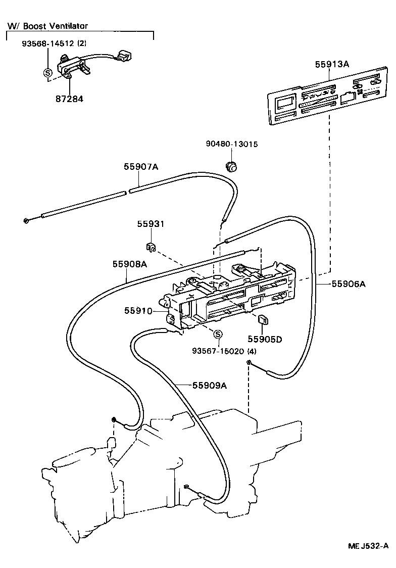  CELICA |  HEATING AIR CONDITIONING CONTROL AIR DUCT