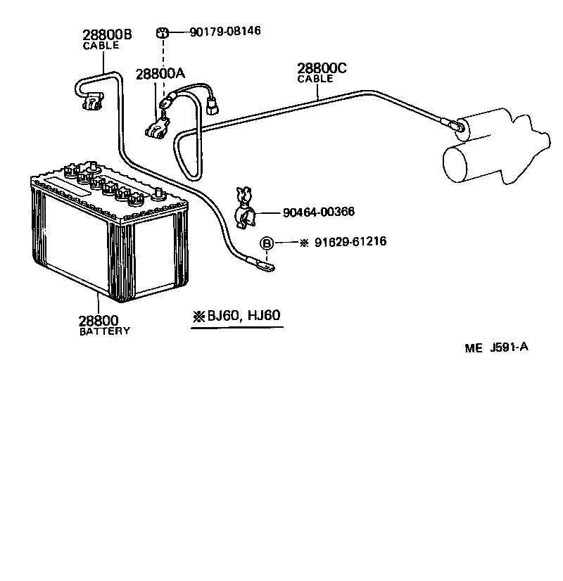 LAND CRUISER 60 |  BATTERY BATTERY CABLE