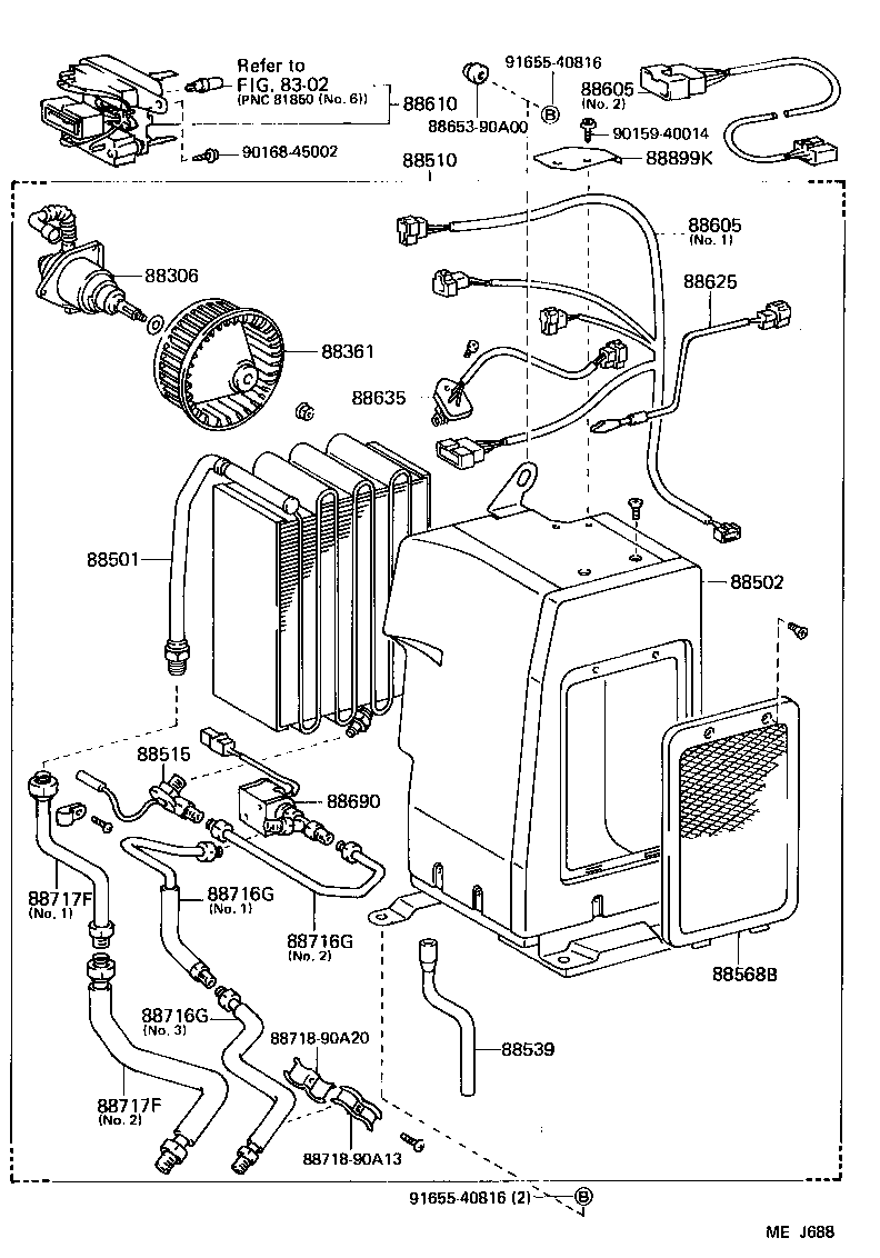  LAND CRUISER 60 |  HEATING AIR CONDITIONING COOLER UNIT