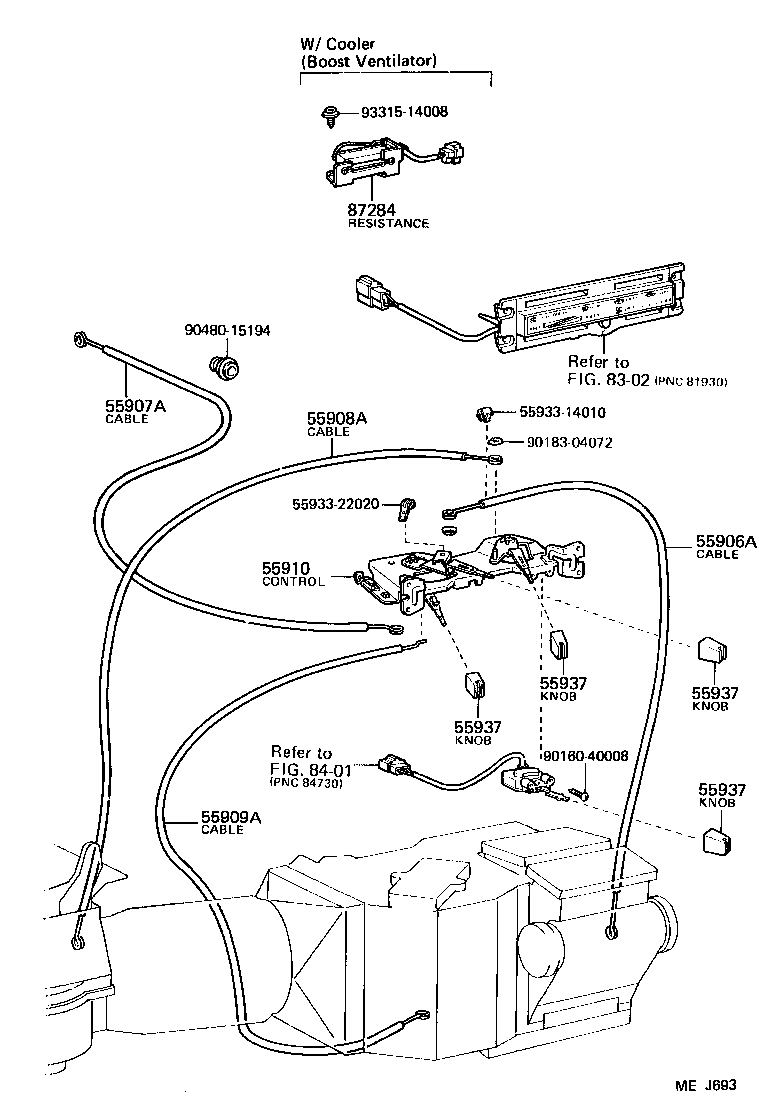  LAND CRUISER 60 |  HEATING AIR CONDITIONING CONTROL AIR DUCT