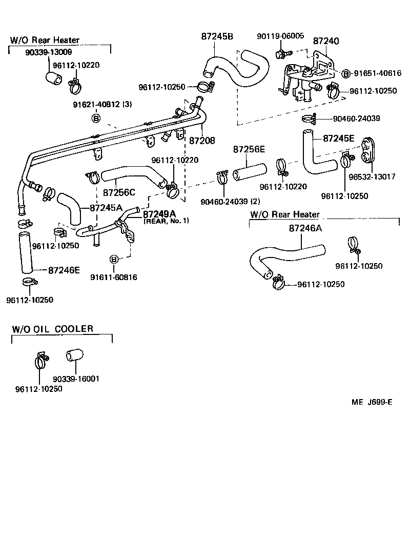  LAND CRUISER 60 |  HEATING AIR CONDITIONING WATER PIPING