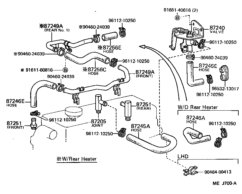 LAND CRUISER 60 |  HEATING AIR CONDITIONING WATER PIPING
