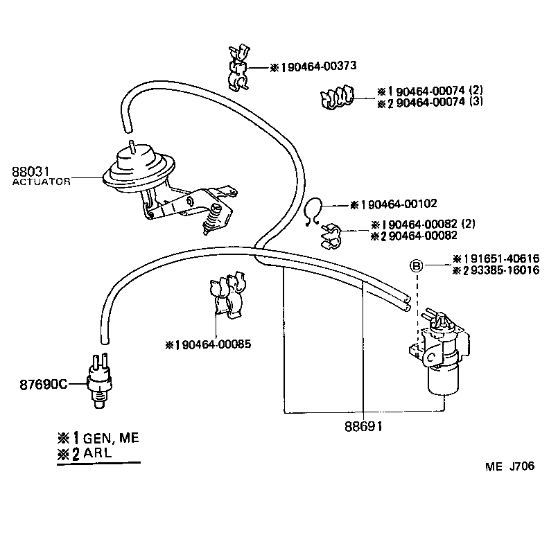  LAND CRUISER 60 |  HEATING AIR CONDITIONING VACUUM PIPING