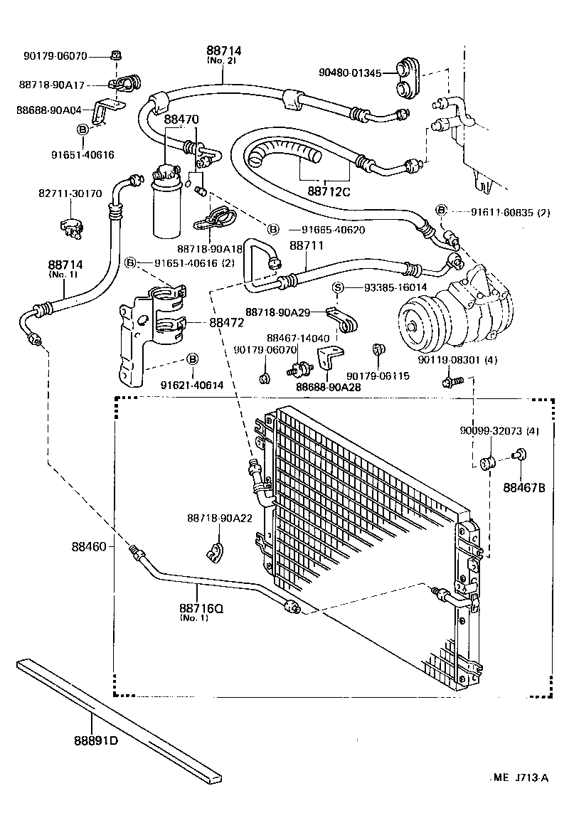  LAND CRUISER 60 |  HEATING AIR CONDITIONING COOLER PIPING