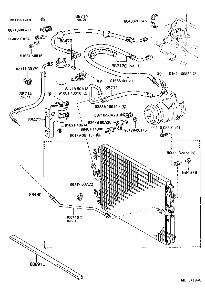  LAND CRUISER 60 |  HEATING AIR CONDITIONING COOLER PIPING