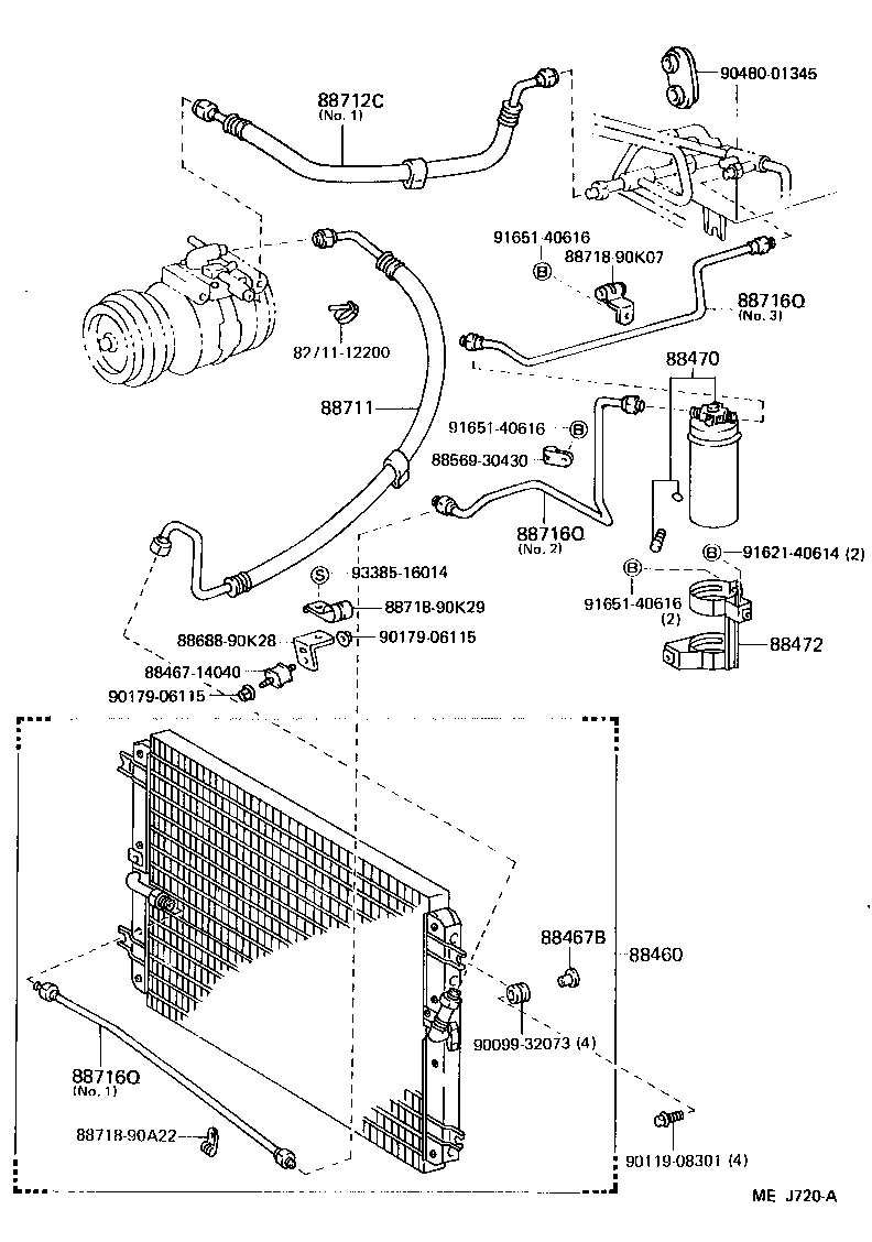  LAND CRUISER 60 |  HEATING AIR CONDITIONING COOLER PIPING