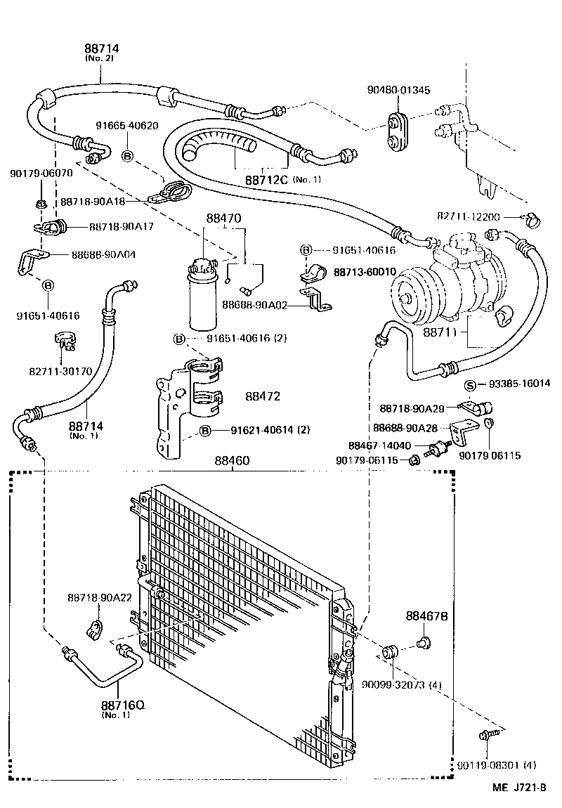  LAND CRUISER 60 |  HEATING AIR CONDITIONING COOLER PIPING