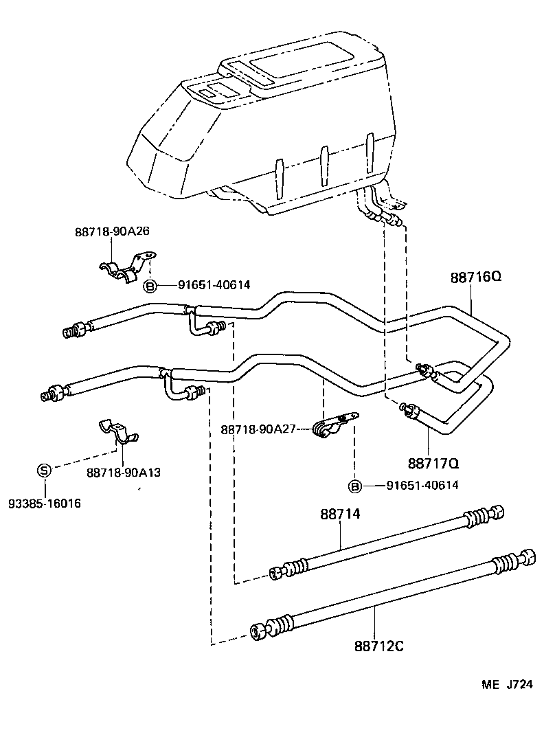  LAND CRUISER 60 |  HEATING AIR CONDITIONING COOLER PIPING