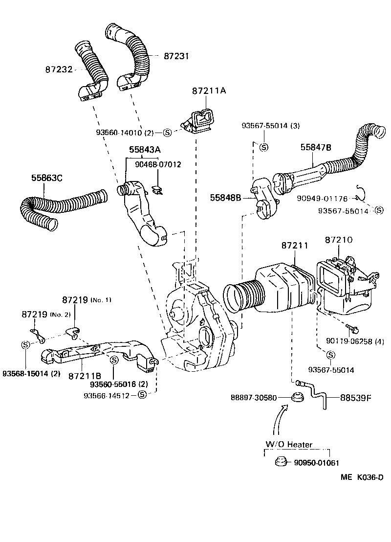  DYNA150 |  HEATING AIR CONDITIONING CONTROL AIR DUCT