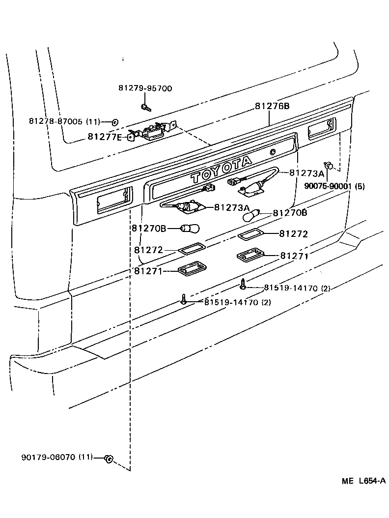  MODEL F |  REAR LICENSE PLATE LAMP