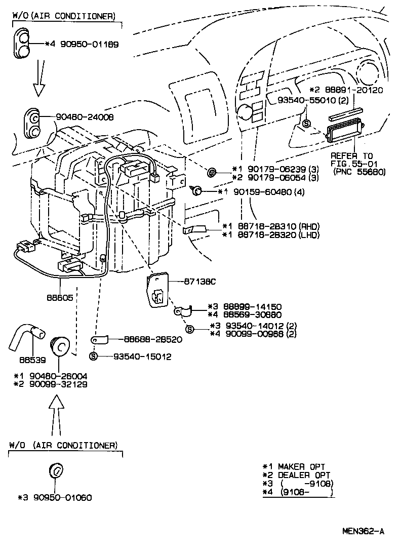  CELICA |  HEATING AIR CONDITIONING COOLER UNIT