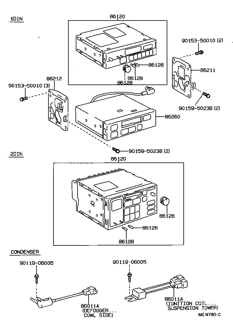  CELICA |  RADIO RECEIVER AMPLIFIER CONDENSER