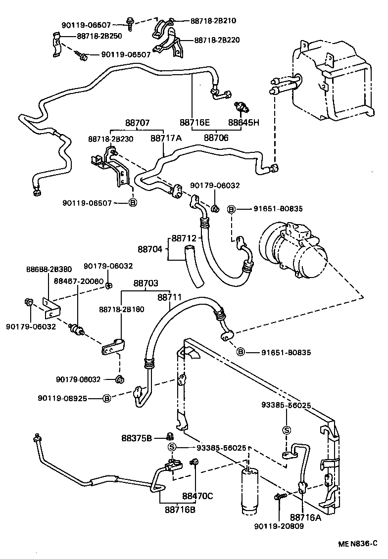  CELICA |  HEATING AIR CONDITIONING COOLER PIPING