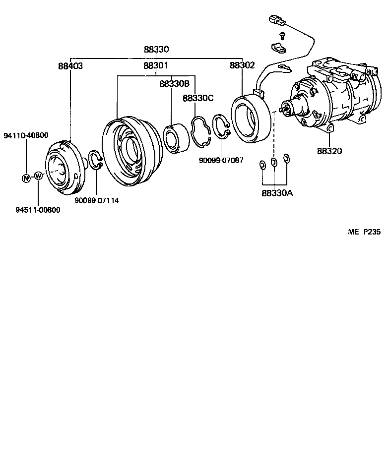  LITEACE |  HEATING AIR CONDITIONING COMPRESSOR