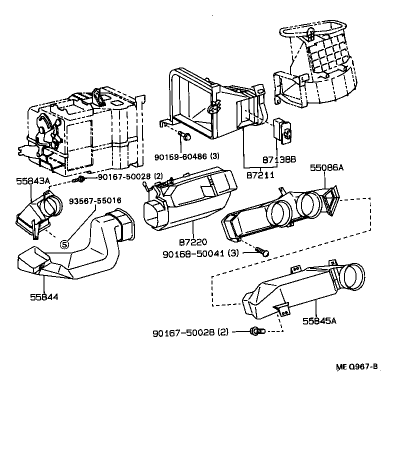  TERCEL |  HEATING AIR CONDITIONING CONTROL AIR DUCT