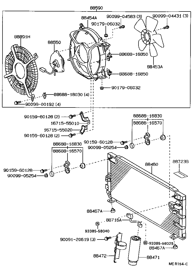  TERCEL |  HEATING AIR CONDITIONING COOLER PIPING