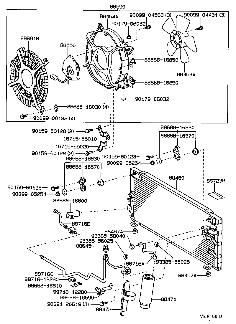  TERCEL |  HEATING AIR CONDITIONING COOLER PIPING