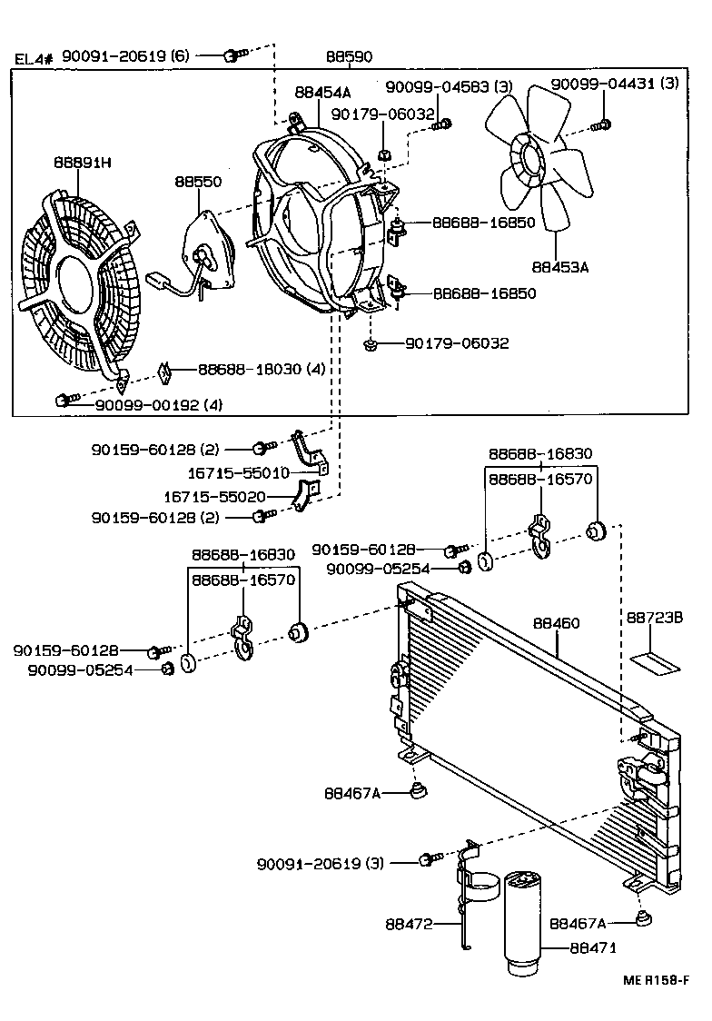  TERCEL |  HEATING AIR CONDITIONING COOLER PIPING
