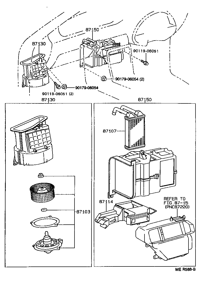  PASEO |  HEATING AIR CONDITIONING HEATER UNIT BLOWER