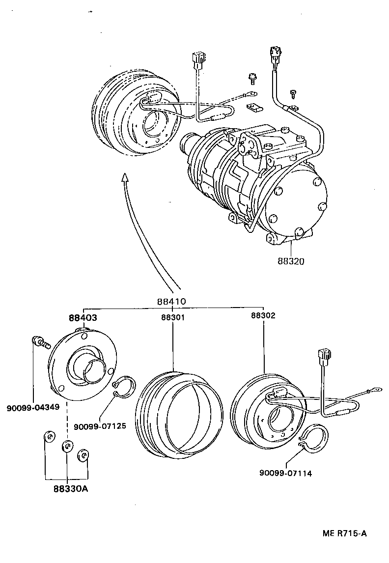  CAMRY NAP SED WG |  HEATING AIR CONDITIONING COMPRESSOR