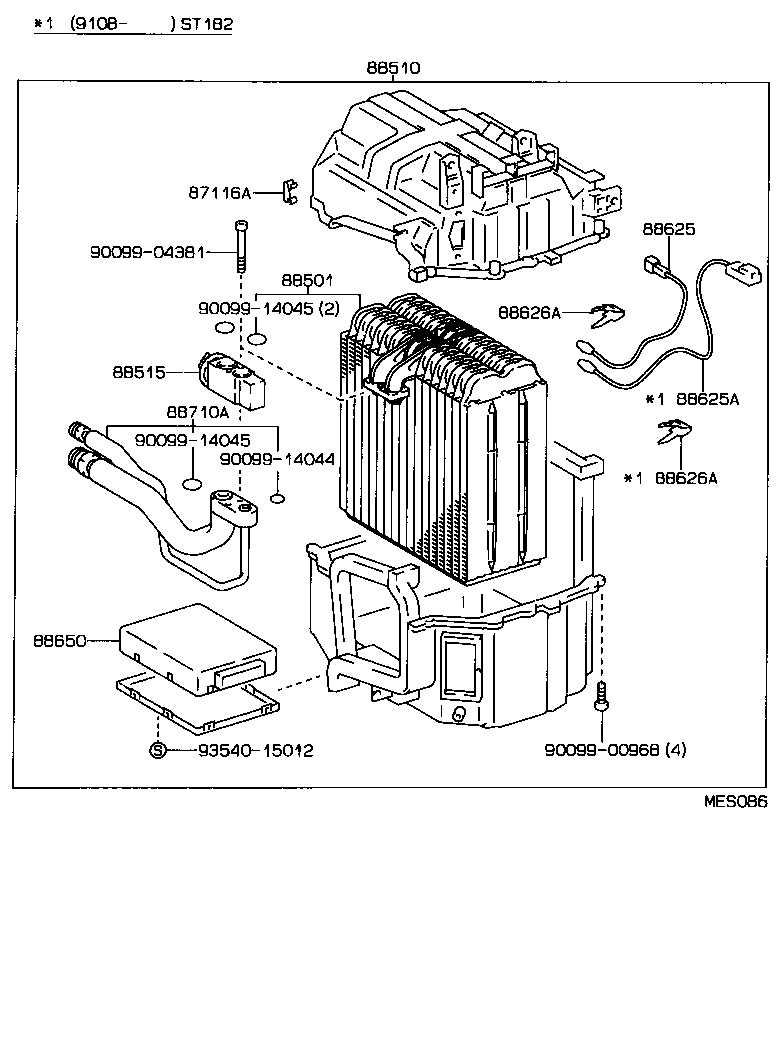 CELICA |  HEATING AIR CONDITIONING COOLER UNIT