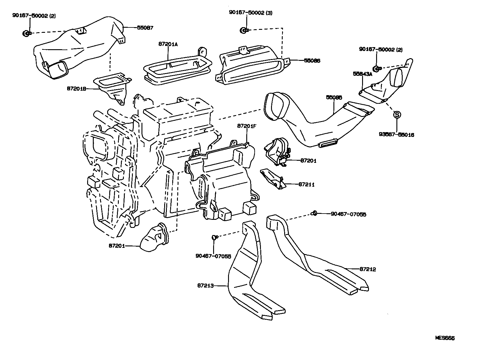  ES300 |  HEATING AIR CONDITIONING CONTROL AIR DUCT