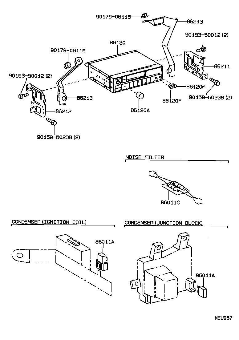  CAMRY NAP SED WG |  RADIO RECEIVER AMPLIFIER CONDENSER