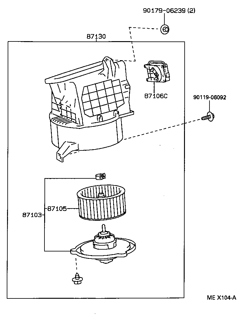  CELICA |  HEATING AIR CONDITIONING HEATER UNIT BLOWER