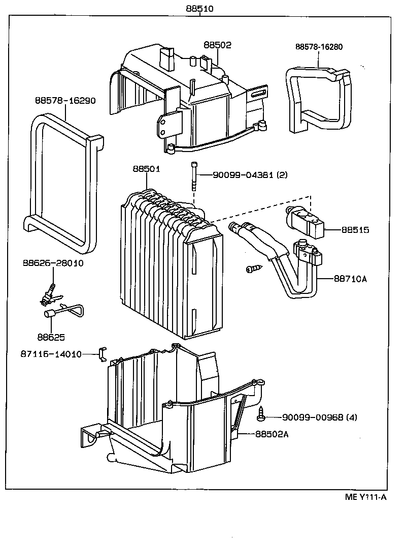  TERCEL |  HEATING AIR CONDITIONING COOLER UNIT