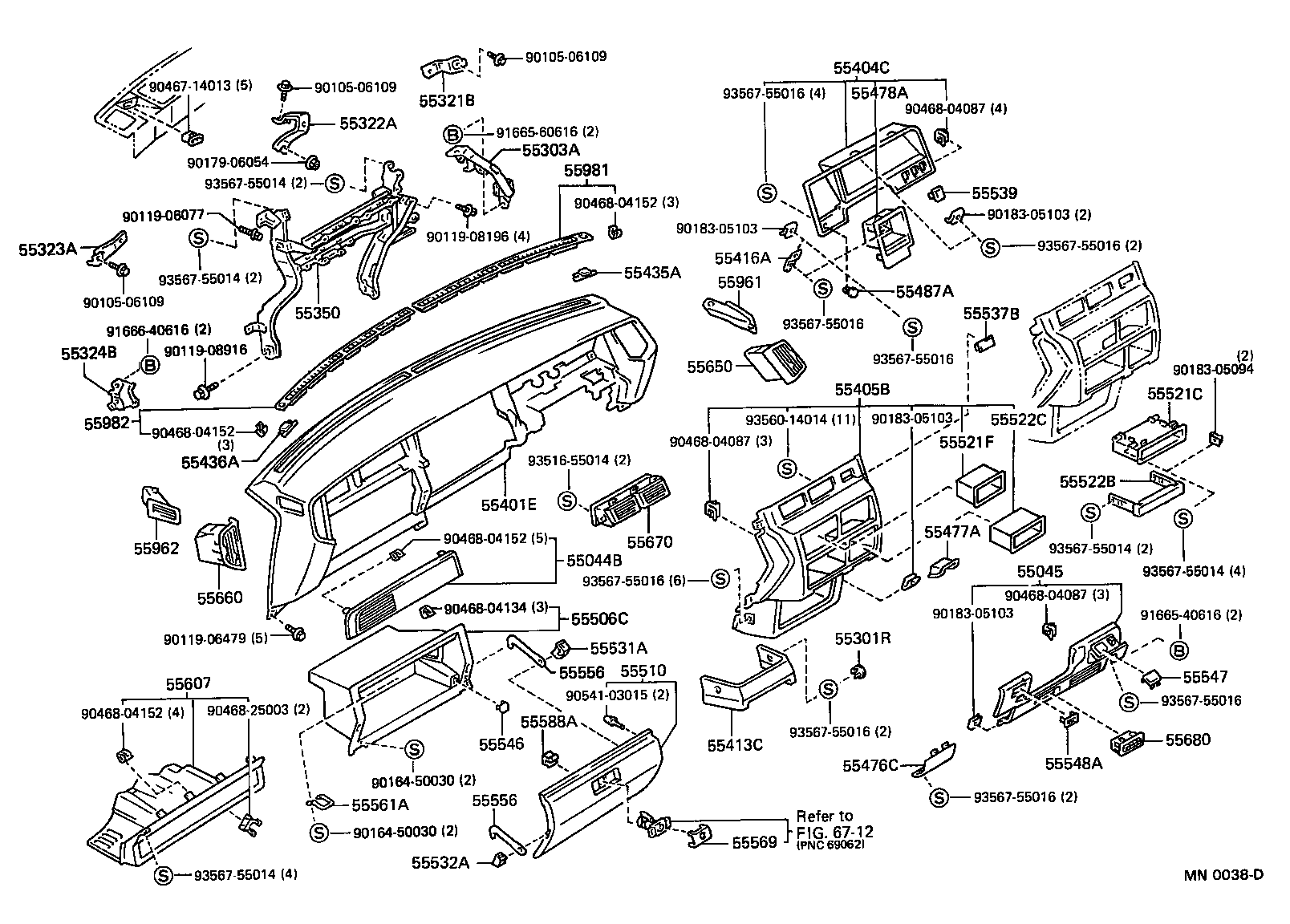  CROWN |  INSTRUMENT PANEL GLOVE COMPARTMENT